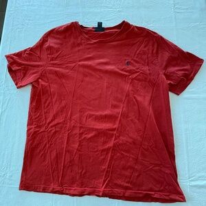 Polo Ralph Lauren T-Shirt Men XL Red Crew Neck Short Sleeve Blue Pony Logo